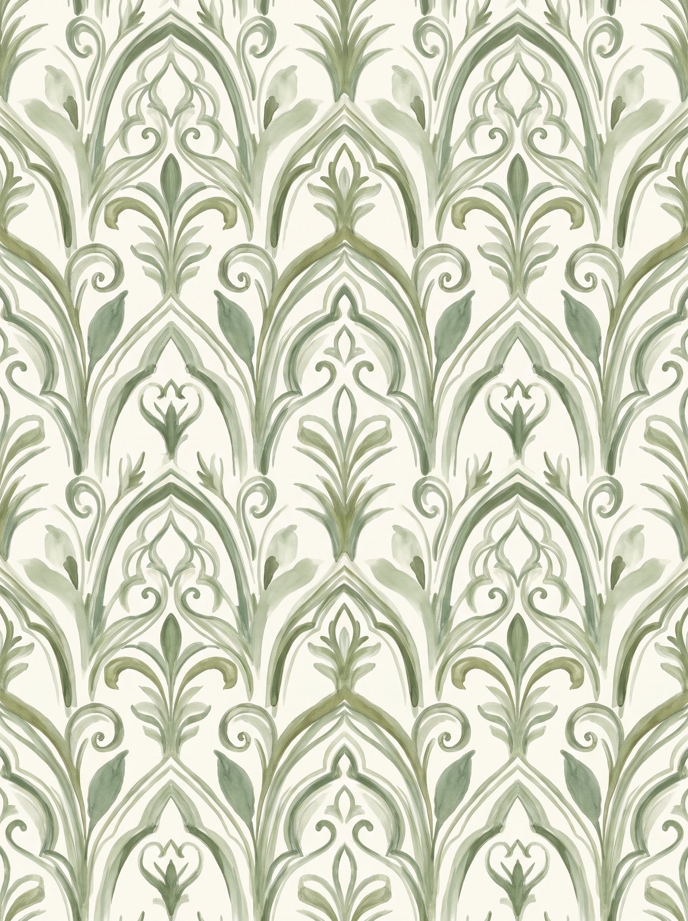Green Brushstroke Abstract Mural design