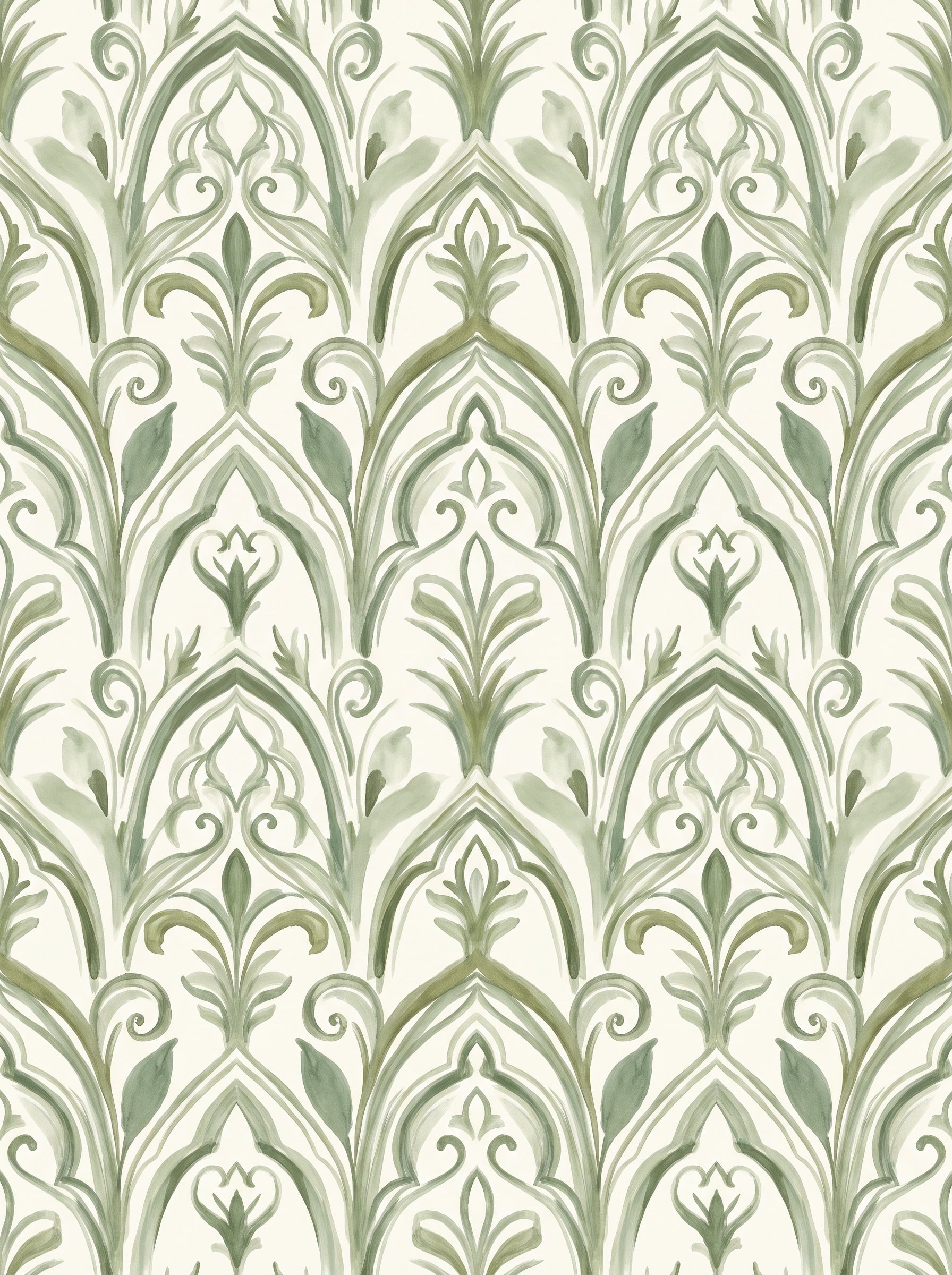 Green Brushstroke Abstract Mural design