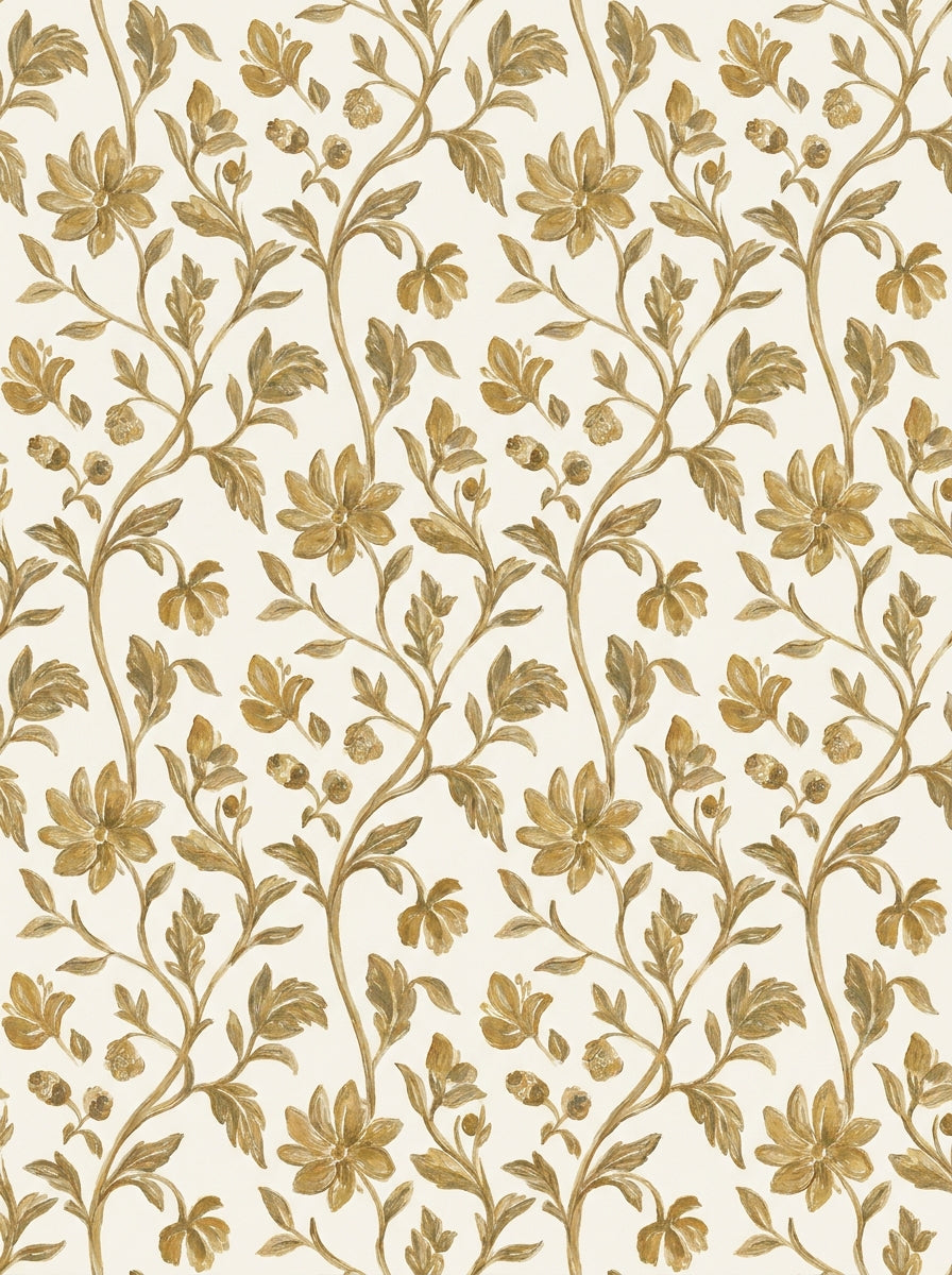 Ochre Vine Botanical Mural design