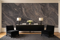 Charcoal Marble Mural in a living room