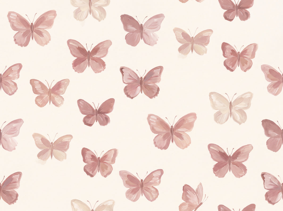 Pink Butterfly Mural design