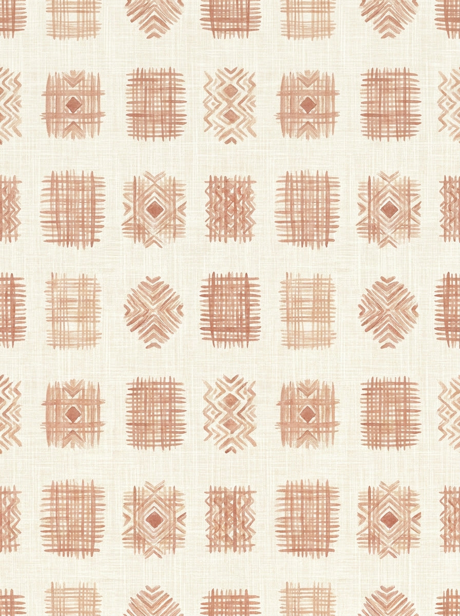 Terracotta Linen Texture Mural design
