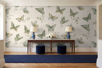 Green Butterfly Mural in an entryway