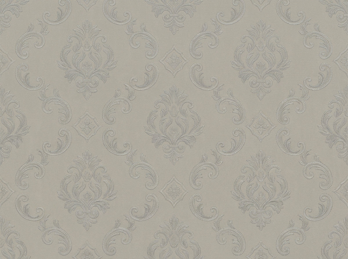 Grey Damask Damask Mural design