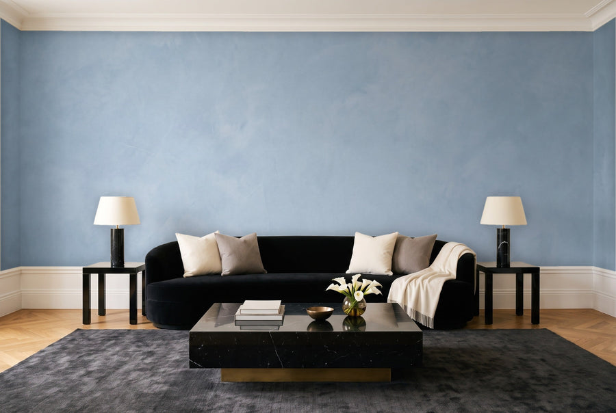 Light Blue Plaster Texture Mural on a wall