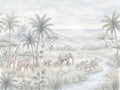 Sage Jungle Animals Landscape Mural