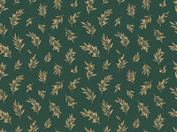 Green And Gold Olive Branch Botanical Mural design