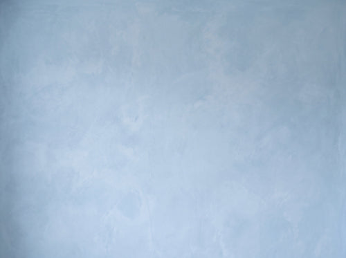 Light Blue Plaster Texture Mural sample on the real paper