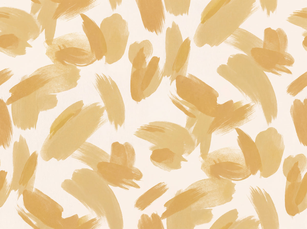 Mustard Brushstroke Abstract Mural design