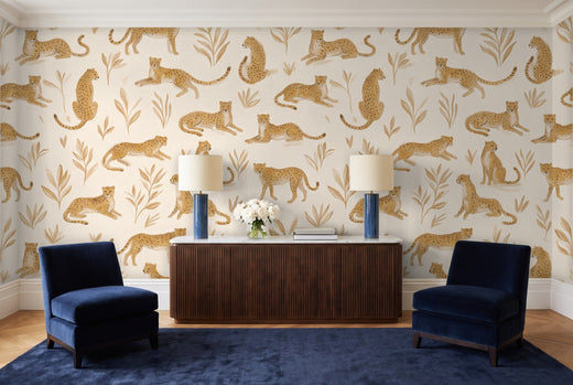 Ochre Cheetah Animal Mural