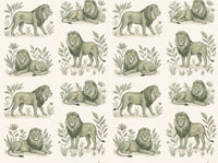 Green Lion Animal Mural design