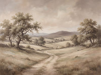 Beige Countryside Landscape Mural design