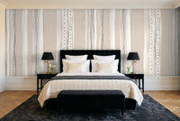 White Stripe Mural in a bedroom