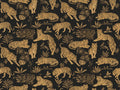 Black And Gold Tiger Animal Mural