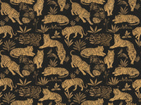 Black And Gold Tiger Animal Mural design