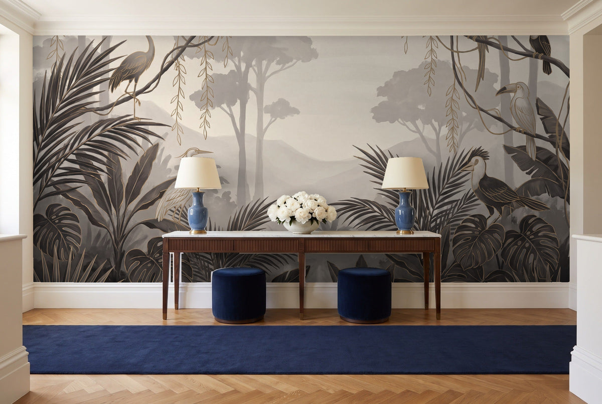 Raffles, Etching in an entryway