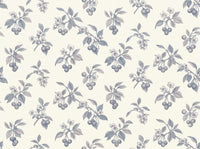 Blue And Grey Cherry Botanical Mural design