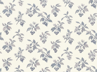 Blue And Grey Cherry Botanical Mural sample