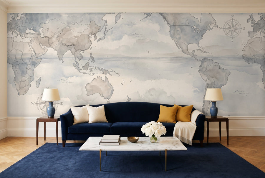 Cartographer, Slate on a wall