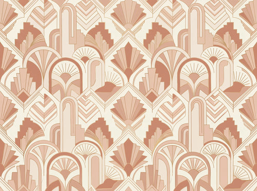 Blush Art Deco Mural sample on the real paper