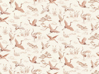 Blush Crane Animal Mural design