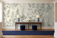 Sage Forest Botanical Mural in an entryway