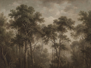 Olive Forest Landscape Mural sample
