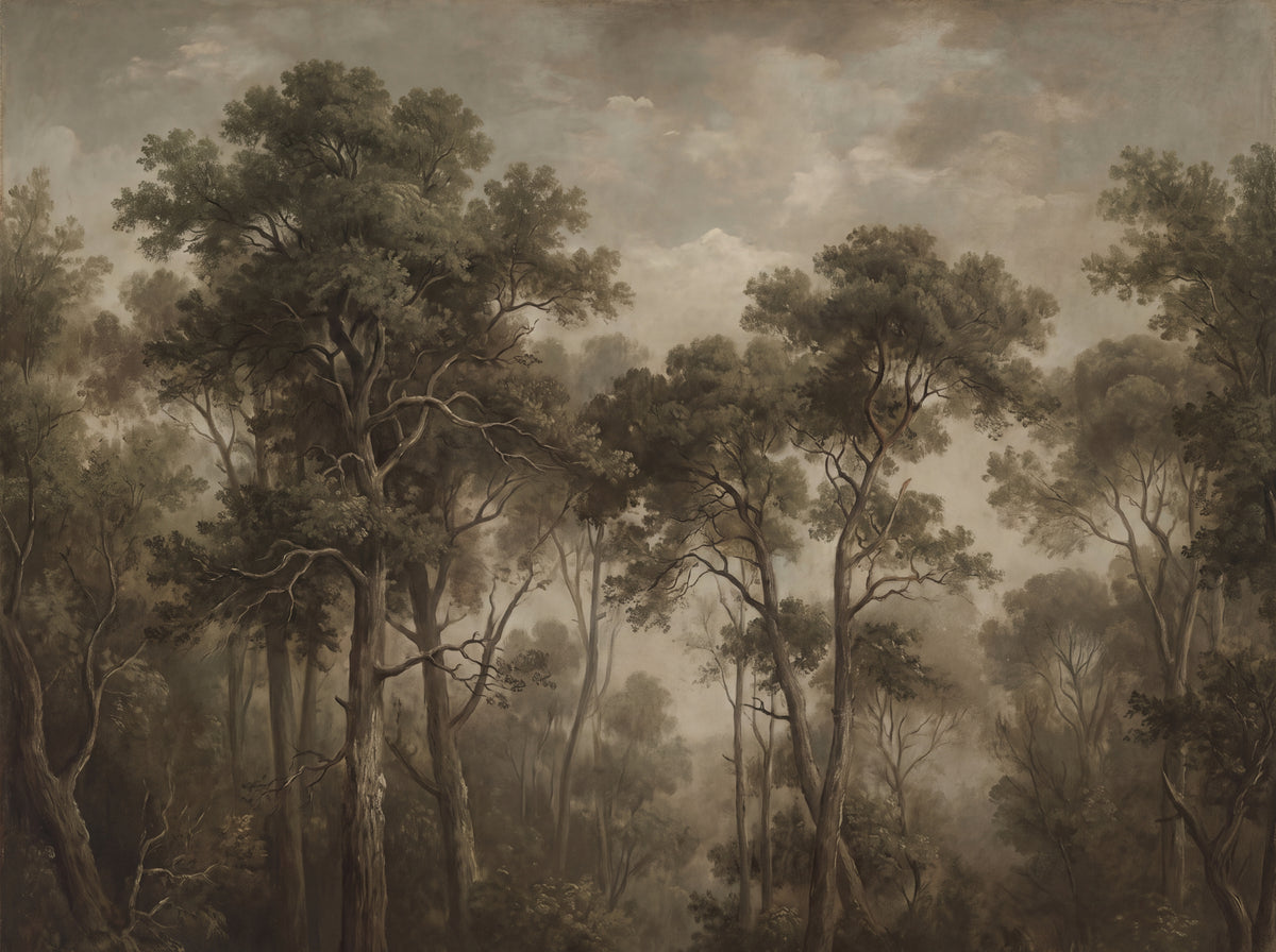 Olive Forest Landscape Mural design