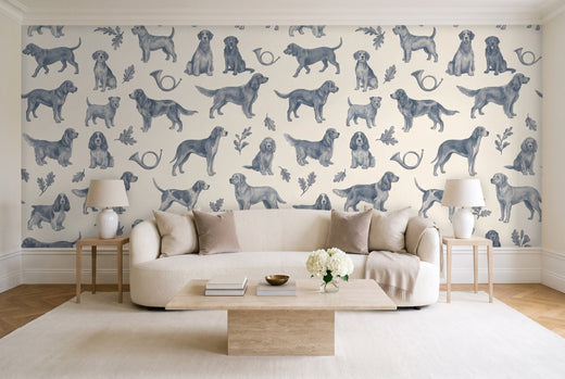 Blue Dog Animal Mural
