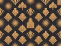 Black And Gold Art Deco Mural
