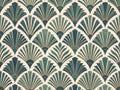 Teal Art Deco Mural