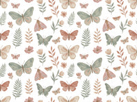 Green And Pink Butterfly Mural design