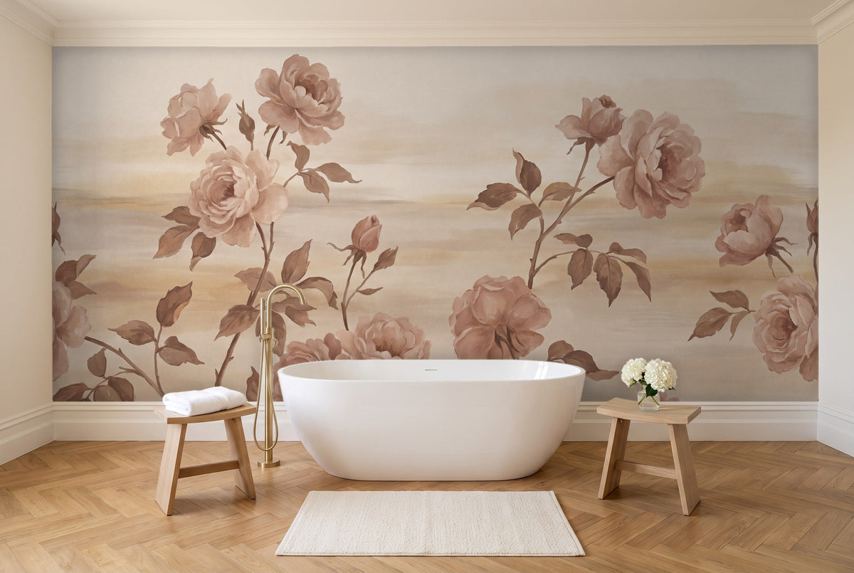 Rosamund, Clay in a bathroom