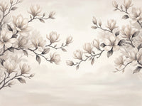 Cream Magnolia Floral Mural design