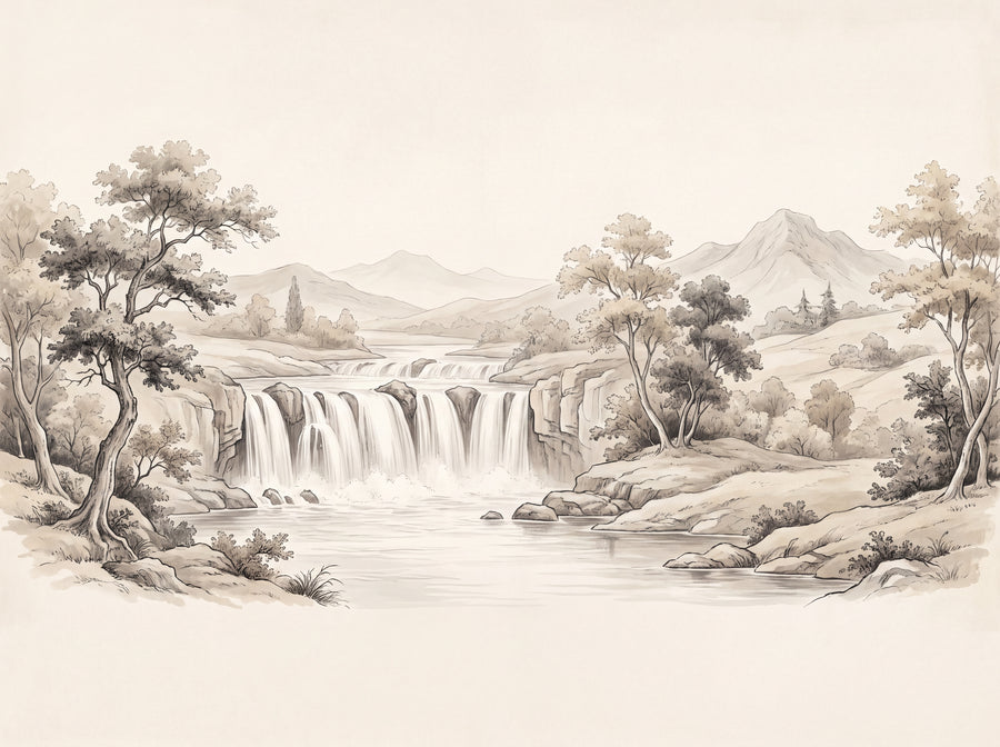 Aira, Linen, preview of the area printed on your wall
