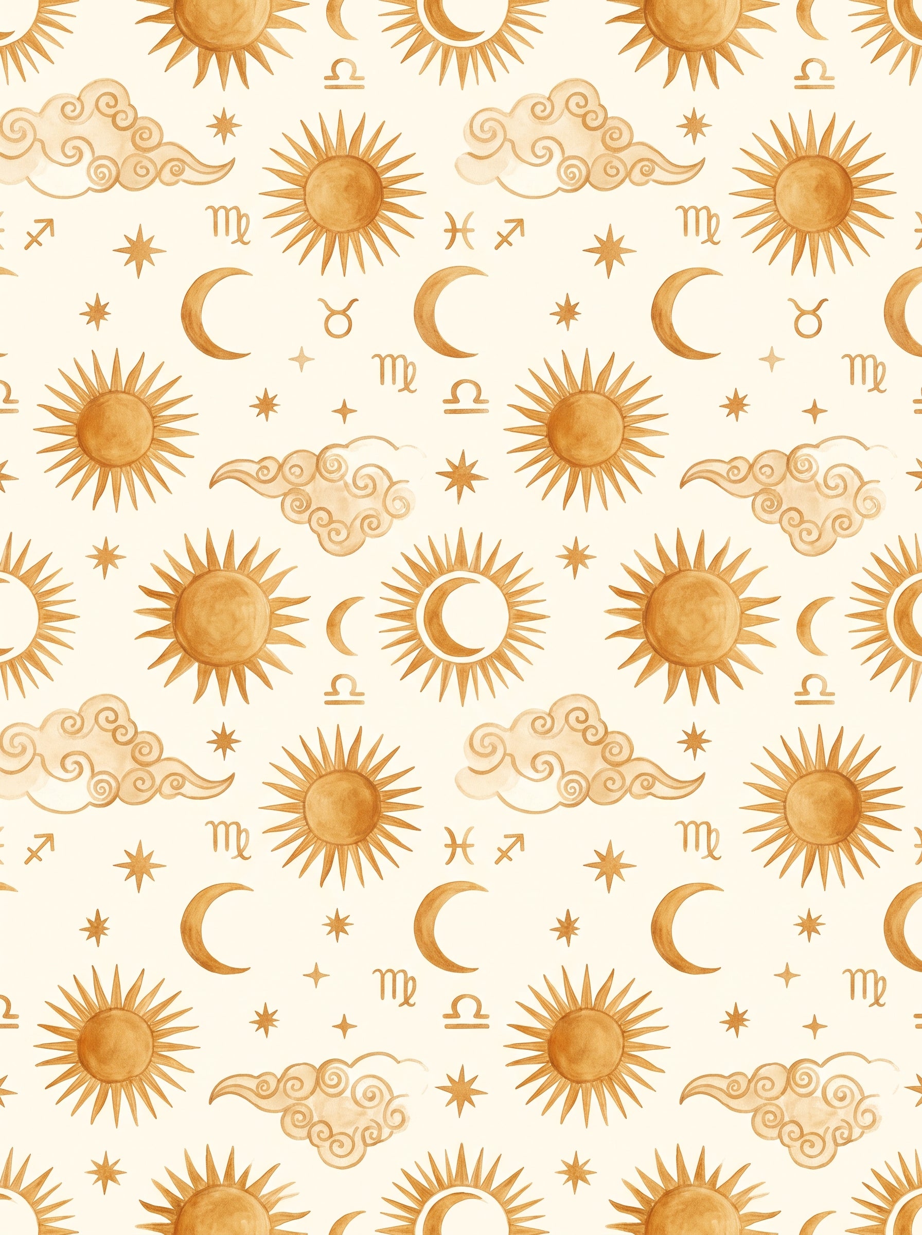 Ochre Celestial Celestial Mural design