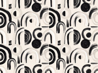 Black And White Arch Geometric Mural design