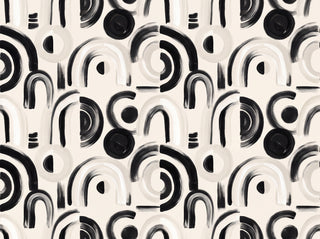 Black And White Arch Geometric Mural sample