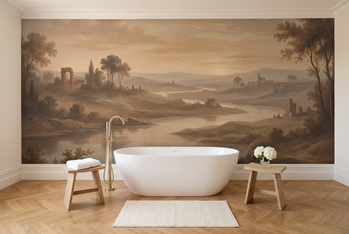 Emberley, Terracotta in a bathroom
