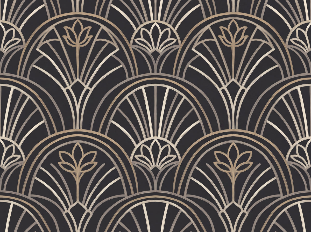 Black Art Deco Mural design