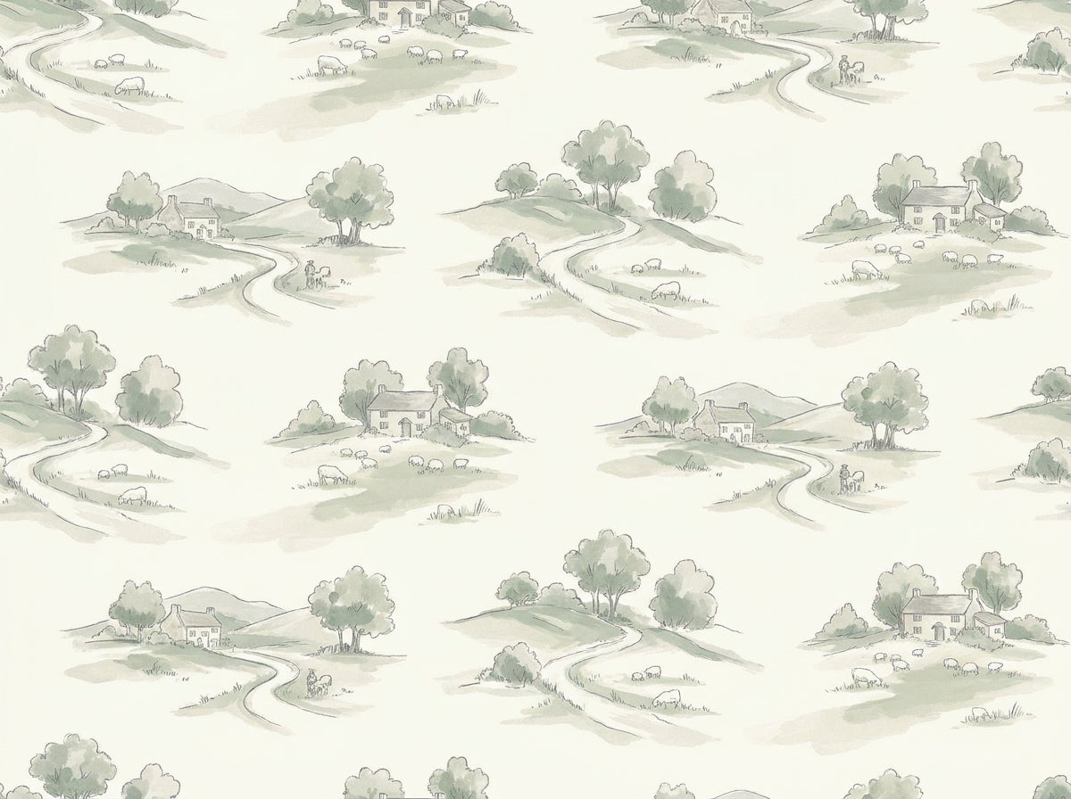 Sage Meadow Landscape Mural design