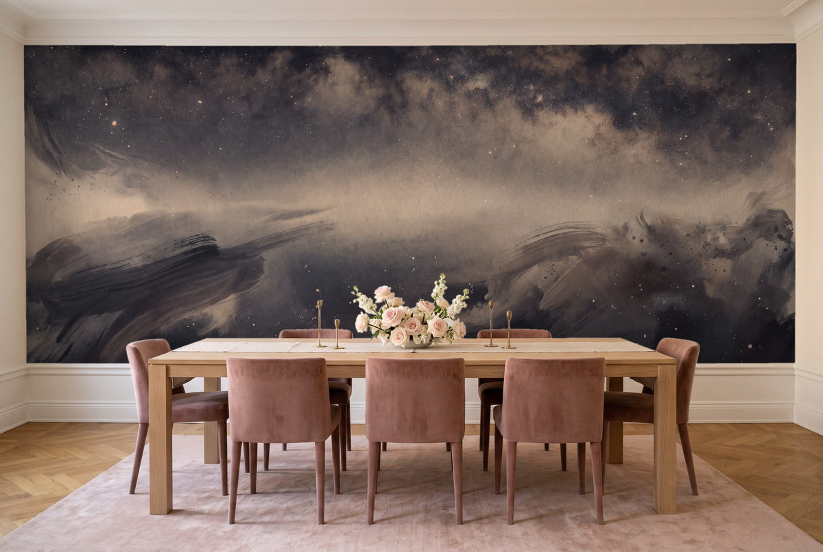 Black Galaxy Celestial Mural