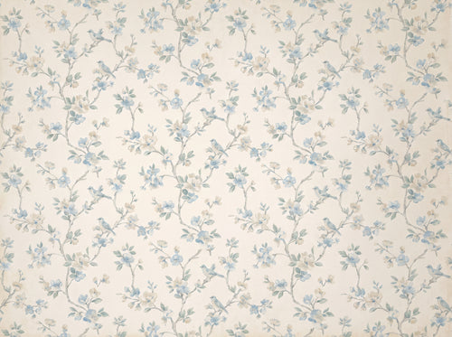 Light Blue Cherry Blossom Floral Mural sample on the real paper