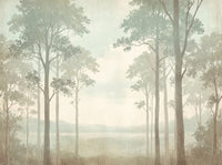 Mint Forest Landscape Mural design