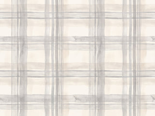 Grey Plaid Mural sample