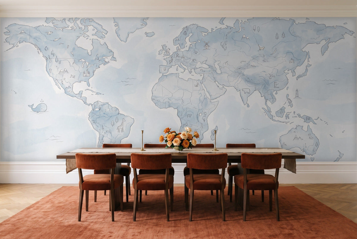 Casavono mural in a dining room