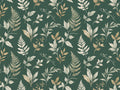 Emerald Leaf Botanical Mural
