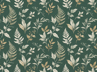 Emerald Leaf Botanical Mural design