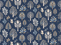 Navy Tree Botanical Mural
