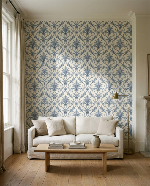 Blue Plaster Texture Mural
